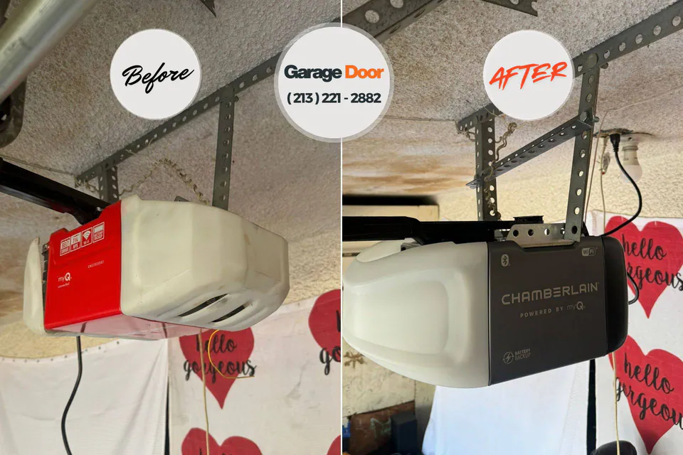 Before and after: garage door repair Eatontown, NJ